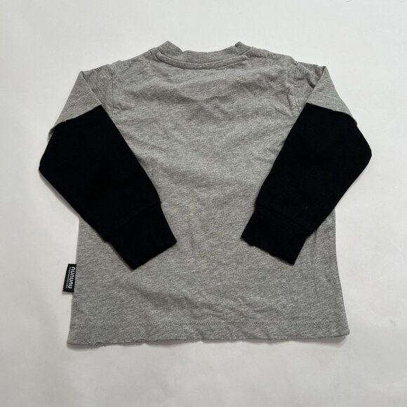 Nununu Pixel Skull Shirt in Heather Grey - Picture 4 of 4